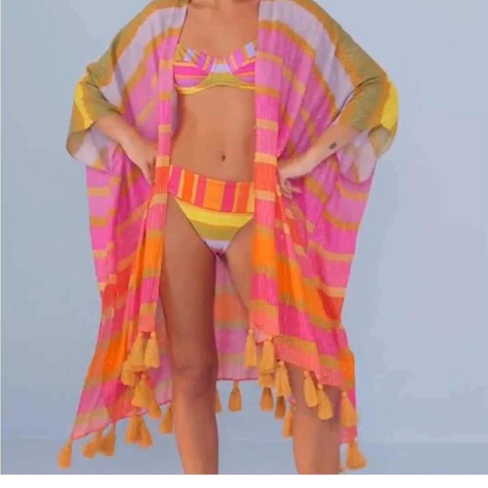Farm Rio Shiny Stripes Bikini Set